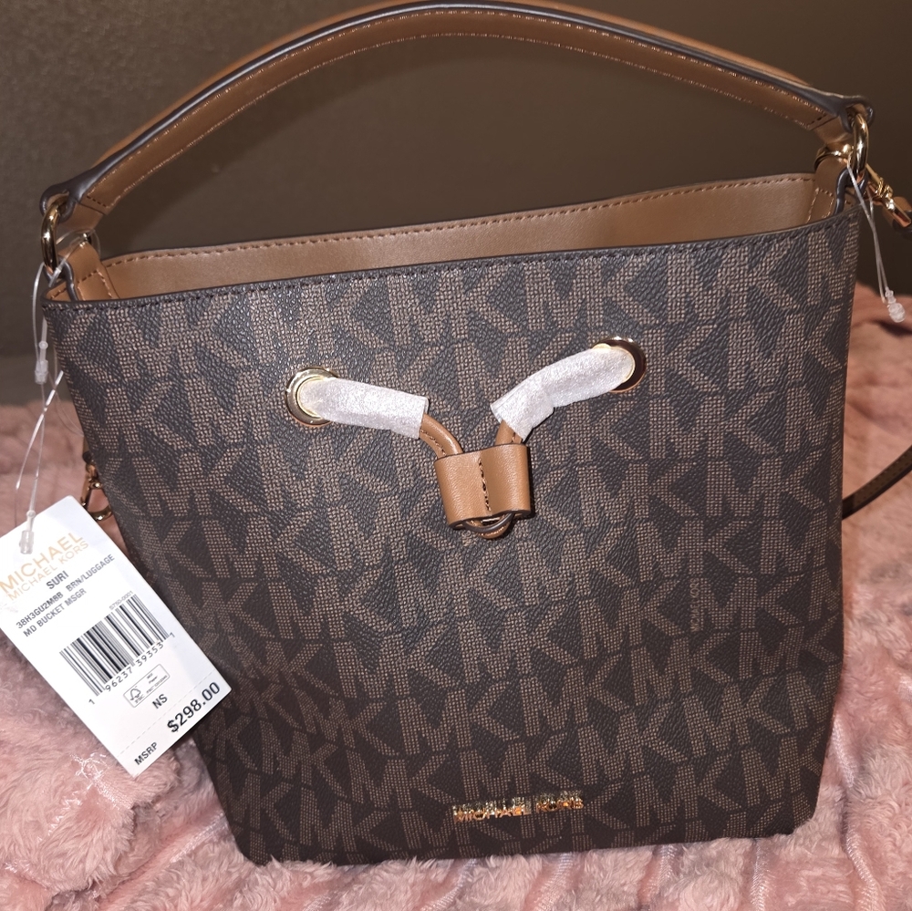 Michael Kors Brown Signature Shoulder Bag